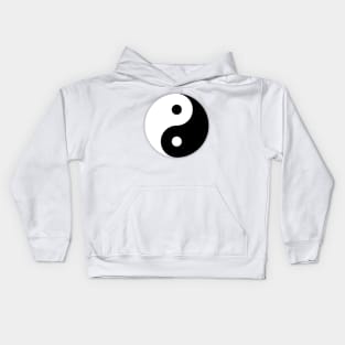 Black and white yin and yang Kids Hoodie